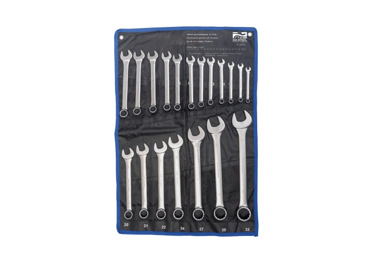 SW-STAHL set ključeva kombiniranih 8-32 mm tanki 19 dijelni u platnenom etuiu 00919L