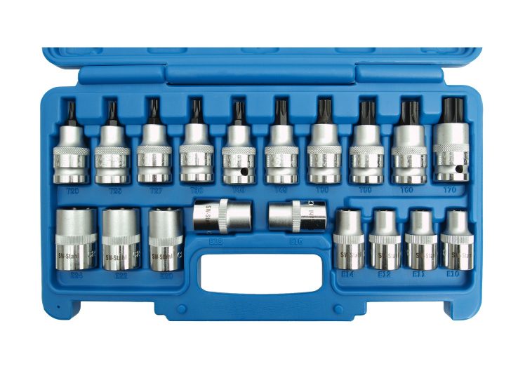 SW-STAHL set ključeva nasadnih 1/2″ torx muški i ženski t20-t70 i e10-24 04180L