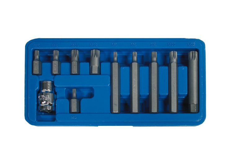 SW-STAHL set nastavaka 1/2″ 12 kutni 5-12 mm kratki i dugi 11 dijelni sa 1/2″ adapterom 04415L