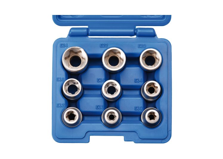SW-STAHL set ključeva nasadnih 1/2″ e10-e24 torx ženski 9 dijelni 04435L