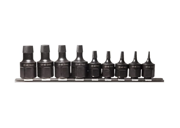 SW-STAHL set spiralnih nastavaka 3/8″ i 1/2″ 9 dijelni za oštećene vijke 05542L