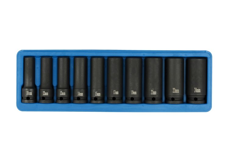 SW-STAHL set udarnih ključeva 1/2″ 6 kutni dugi 78mm 10 dijelni 10-24 mm, 07960L