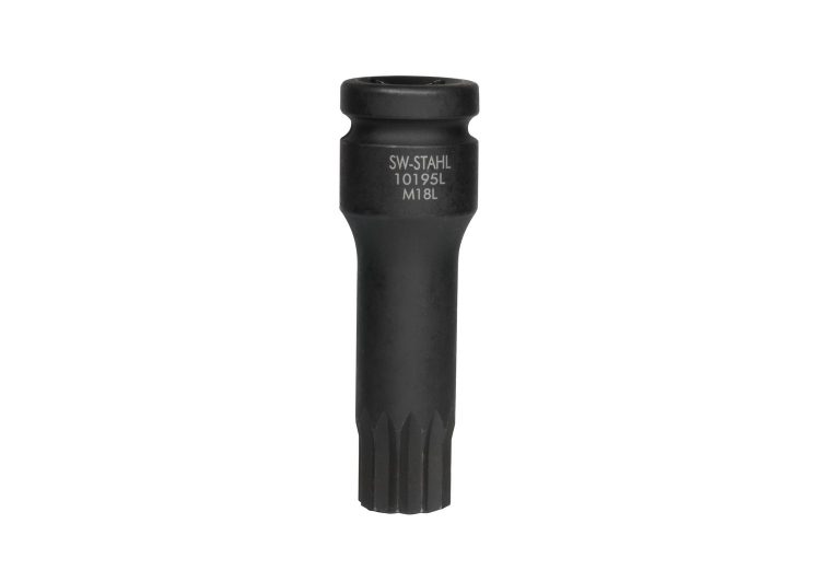 SW-STAHL ključ nasadni 1/2″ udarni m18 12 kutni 75mm dužina 10195L-18L