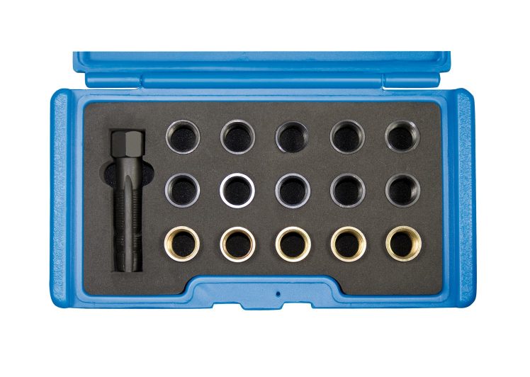 SW-STAHL alat za popravak navoja svjećica sa nareznicom m16x1,25mm i 15 novih navoja 11,3+17,5mm set 16 dj.10610l