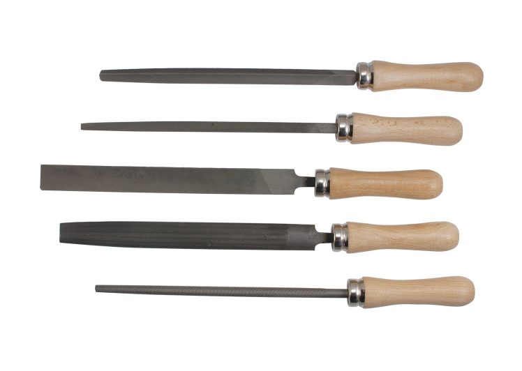 SW-STAHL set turpija 300mm okugla, ravna, poluokrugla, trokutasta i četvrtasta set 5 dijelni 90902SB