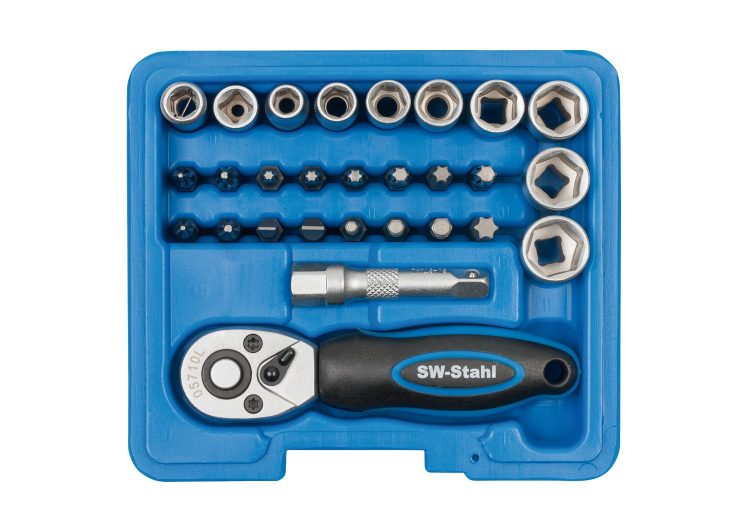 SW-STAHL set alata 1/4″ gedore sa račnom i nastavci 5-13mm, bitovi 28 dijelni, S2143