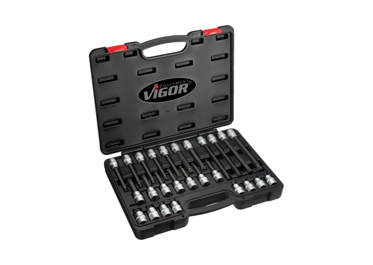 VIGOR set nastavaka 1/2″ xzn 12-kutni m5-m16 26 dijelni, V1918