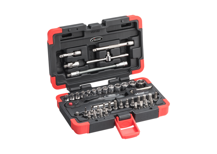 VIGOR set alata 1/4″ gedore i nasadni ključevi 44 dijelni, V2414