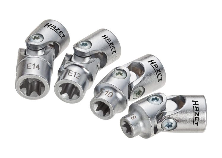 Set ključ nasadni 3/8″ torx ženski e8-e10-e12-e14 zglobni