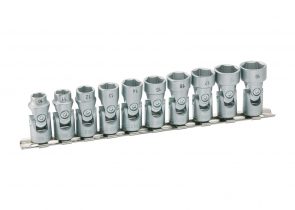 Set ključ nasadni 3/8″ 10-19 zglobni 6-kutni , 10dj set