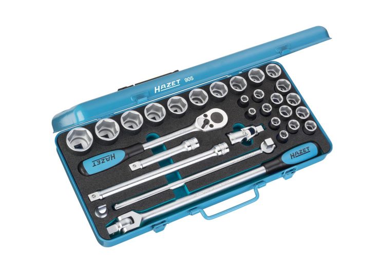 Set nasadnih ključeva račnom i produžetcima 30-dj. 905