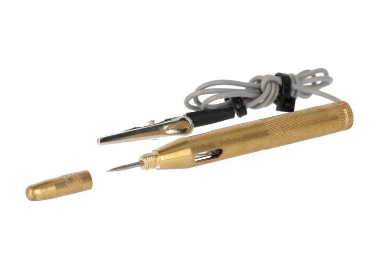 BRILLIANT TOOLS ispitivač napona 6/24V, metalni s lampicom, BT121900