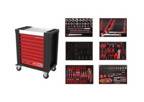 KS TOOLS radionička kolica, teretni program, 7 ladica, 290 kom alata u 6 ladice – 873.0008