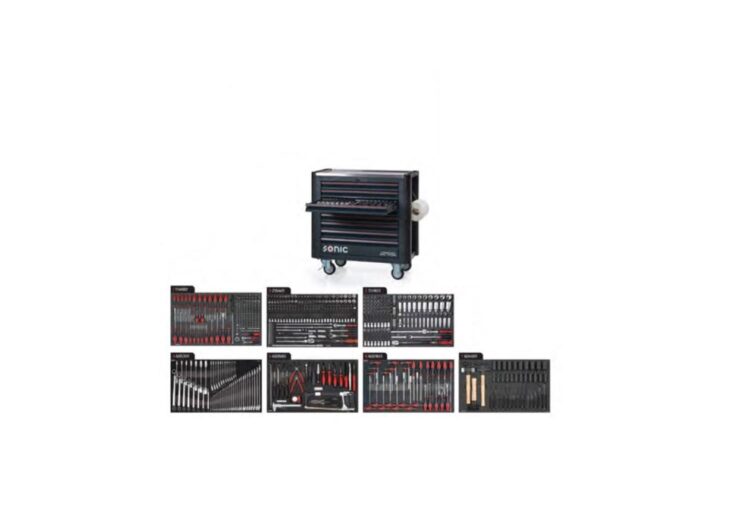 SONIC radionička kolica s alatom -757578set