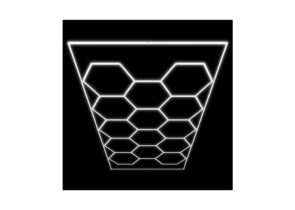 JBM stropna/zidna heksagonalna led rasvjeta 2,43×4,83m 7,5kg, 6500k, 83640lm, 615w, 220v – 54805
