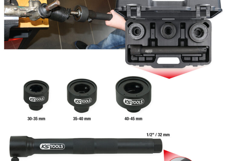 KS TOOLS SPECIJALNI KLJUČ ZA AKSIJALNI ZGLOB, 4-DIJELNI SET 150.1125