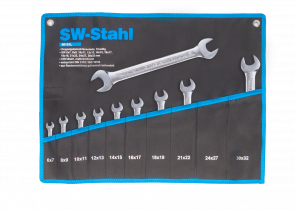 SW-STAHL set viljuškastih ključeva u platnenom etuiu, 10 komada 6-32mm, 00151L