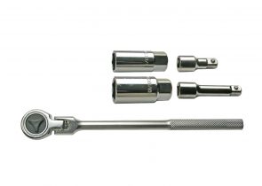 SW-STAHL ključ za svjećice 3/8″ 16+21mm račna zglobna i 2 produžetka 37,5+75mm, 5 dijelni 03710SB