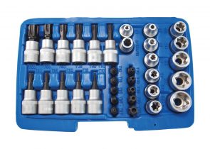 SW-STAHL set nasadnih ključeva 3/8″ torx t10-t60,torx ženski e4-e20. Bitovi torx s rupom t10-t55 set34 dj.04187l