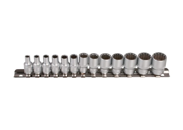 SW-STAHL set nasadnih ključeva 1/4″ multiprofil 4-14mm na metalnom nosaču, 05440L