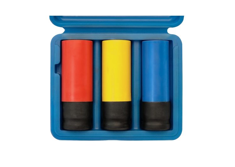 SW-STAHL ključ udarni 1/2″ 17-19-21mm set s plastičnom zaštitom za alu felge 07870L