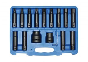 SW-STAHL set udarnih bitova torx, inbus,e-profil 3/4″-1″ 16 dijelni, 07940L