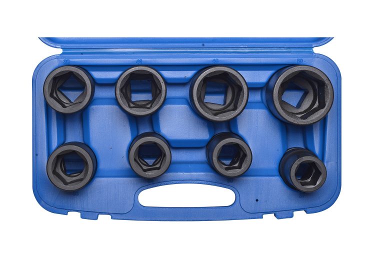 SW-STAHL set udarnih ključeva 1″ 6-kutni dugi 27-50mm 8dj.27-50mm 07980l