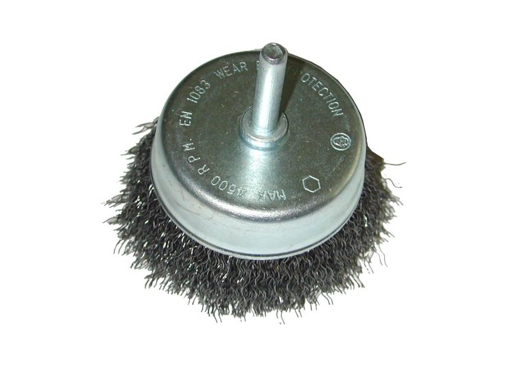 SW-STAHL brusna četka 75 mm metalna lončasta sa prihvatom na bušilicu 62204L