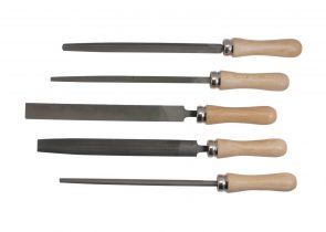 SW-STAHL set turpija 300mm okugla, ravna, poluokrugla, trokutasta i četvrtasta set 5 dijelni 90902SB