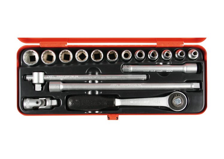 SW-STAHL set alata 3/8″ gedore sa račnom i nastavci 17 dijelni, harley davidson, S21-110