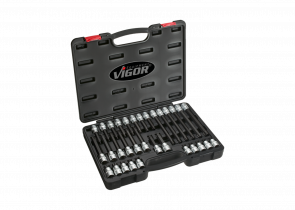 VIGOR set nastavaka 1/2″ torx profil t20-t70 32 dijelni, V1917