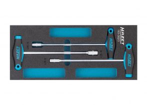 Set odvijača s t-ručkom u spužvastom umetku 3-dj. 163-382/3