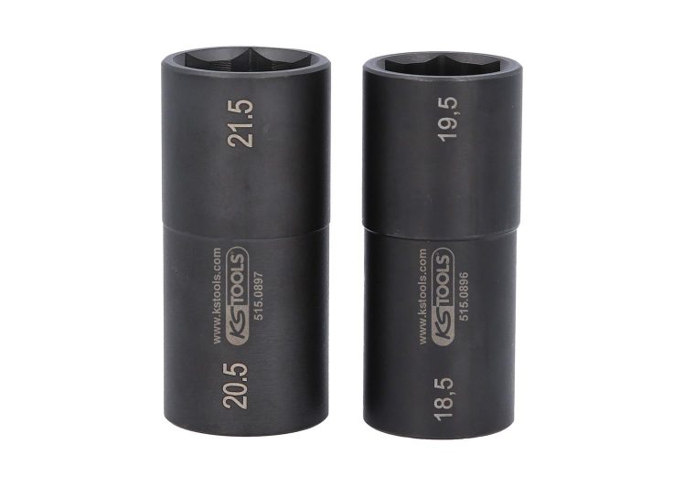 KS TOOLS set specijalnih nasadnih ključeva za ford 1/2″, 18,5 / 19,5 / 20,5 / 21,5 mm, 2-dijelni – 515.0895