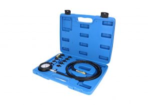 BRILLIANT TOOLS ispitivač pritiska ulja sa manometrom do 10 bara, 12-dijelni, BT581450