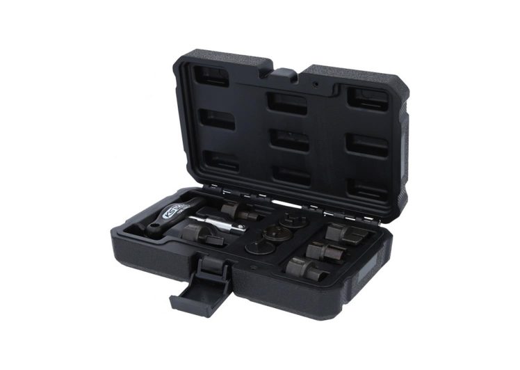 KS TOOLS set specijalnih profila za servisiranje ulja, za plastične vijke za ispuštanje ulja 3/8″ 9-dijelni – 150.1040