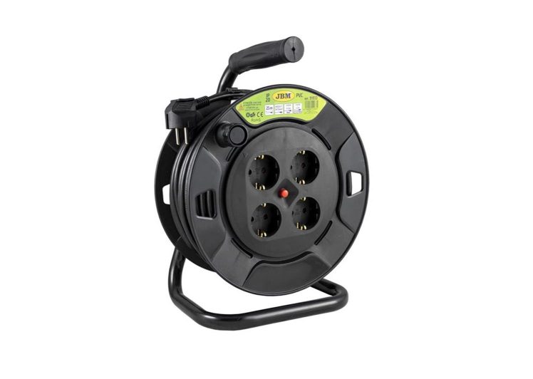 JBM Strujni Produžni Kabel na Koloturi, PVC 25 m, IP20 (51033)