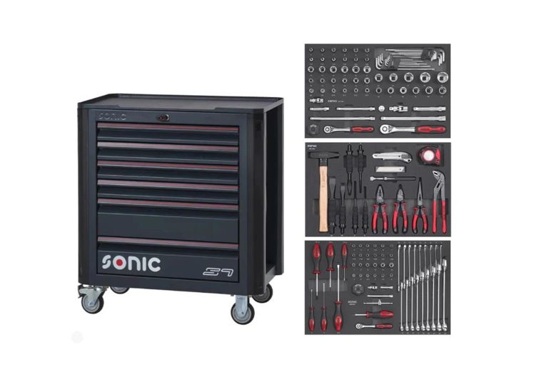 SONIC radionička kolica sa alatom next s7, 6 ladica, 3 popune, 140 dijelna – 714075