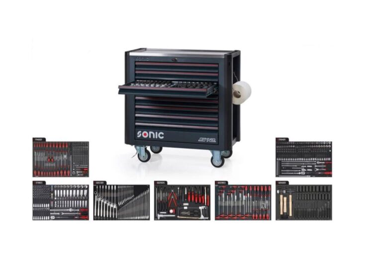 SONIC radionička kolica s alatom -757578set