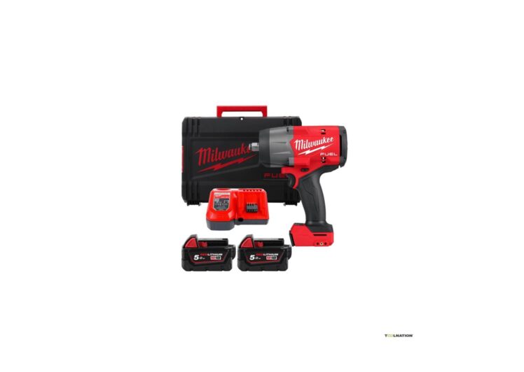 MILWAUKEE 1/2″ UDARNI STEZAČ M18FHIW2F12-502X, DVIJE BATERIJE 5AH, PUNJAČ I KUTIJA – 4933492783