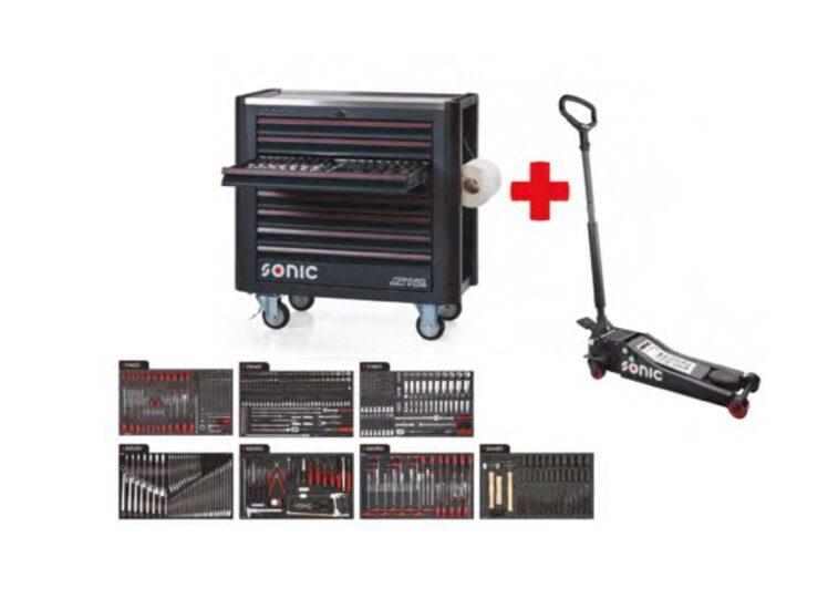 SONIC radionička kolica s alatom -757578set