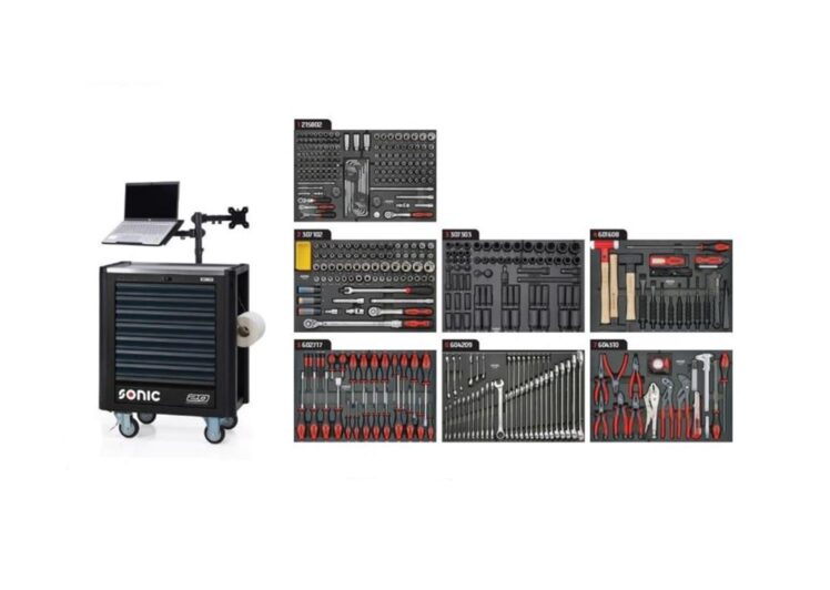 SONIC radionička kolica s alatom next s9, 8 ladica, 7 popuna, 430 dijelna, 20 anniversary – 743086
