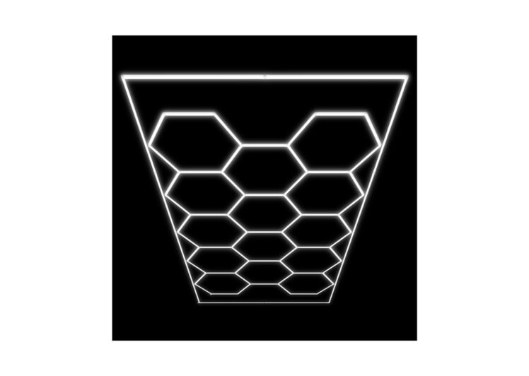 JBM stropna/zidna heksagonalna led rasvjeta 2,43×4,83m 7,5kg, 6500k, 83640lm, 615w, 220v – 54805